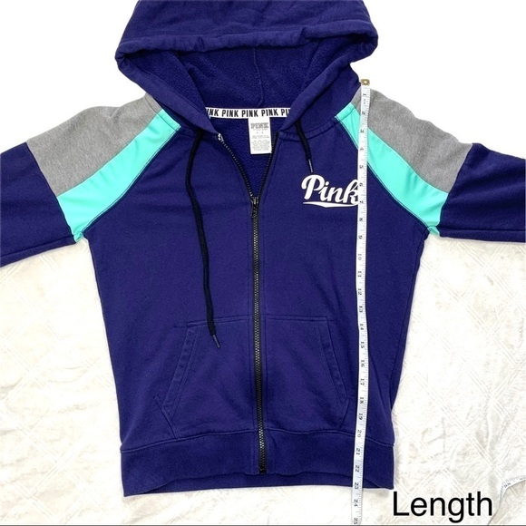 Pink Victoria’s Secret Perfect Full Zip Hoodie Size Small - Picture 13 of 17